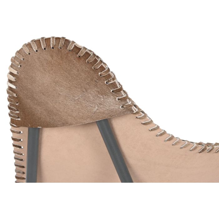 DKD Home Decor Sillón Colonial Camel Beige Piel y Hierro 70 x 90 x 70 cm 5 DKD Home Decor Sillón Colonial Camel Beige Piel y Hierro 70 x 90 x 70 cm 5