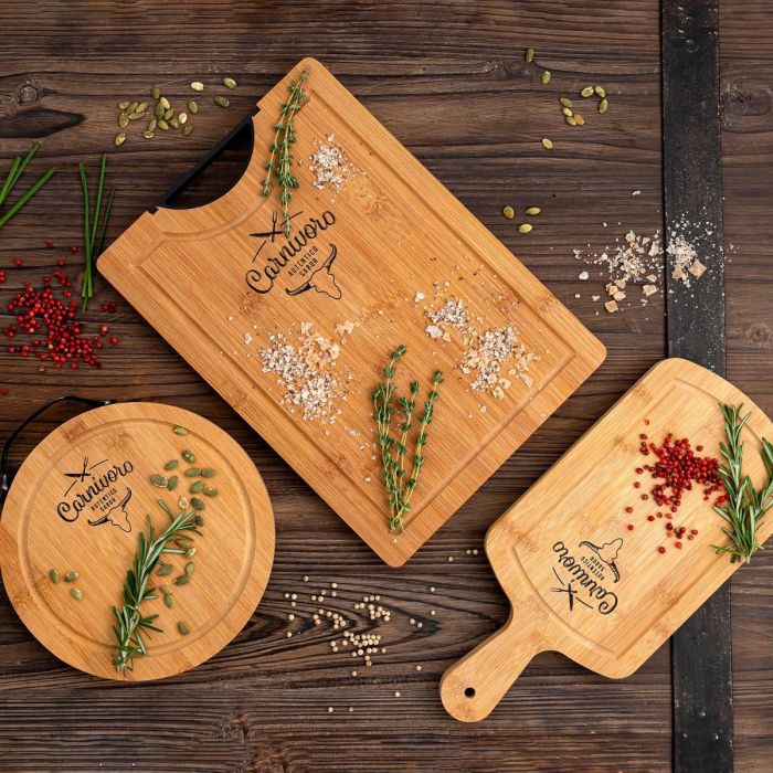 Quid Tabla de Corte Carnivoro Bambú 35x25x2 cm Madera Higiénica 2