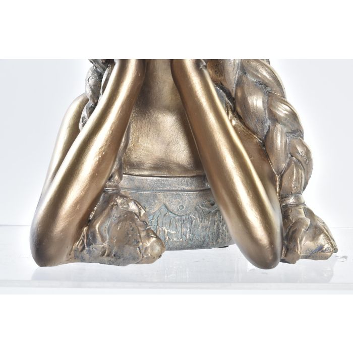 DKD Home Decor Figura Niña Resina Dorado Rojo 14 x 25 x 17 cm (2 Unidades) 2