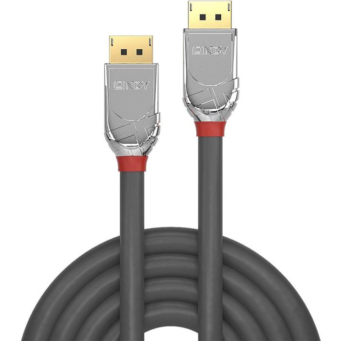 LINDY 36303 Cable DisplayPort Cromo Line 3m, Resolución 4K, Macho-Macho, Chapado en Oro 1