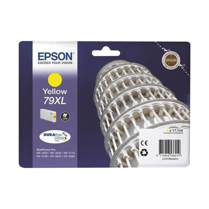 Epson Cartucho Amarillo 79XL 2000 paginas WorkForce Pro WF-5xxx Series 1 Epson Cartucho Amarillo 79XL 2000 paginas WorkForce Pro WF-5xxx Series 1