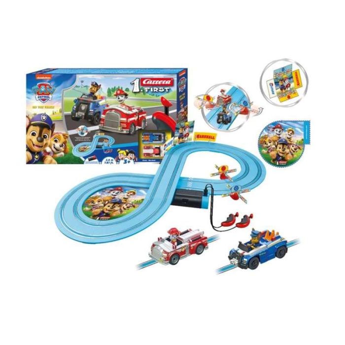 Pista carrera paw patrol on the track (chase+marshall) first race (2,4m) 1 Pista carrera paw patrol on the track (chase+marshall) first race (2,4m) 1