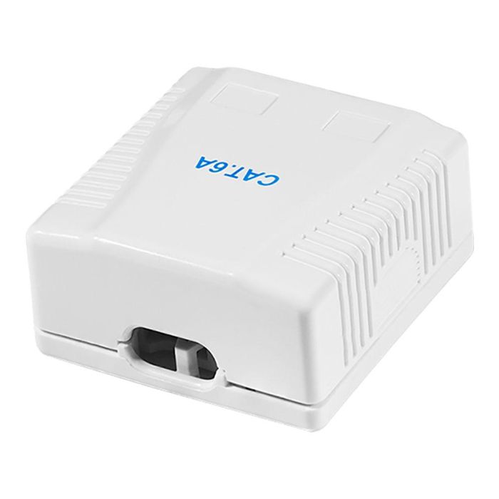 Caja de superficie 2 conectores rj45 cat. 6a apantallado 0 Caja de superficie 2 conectores rj45 cat. 6a apantallado 0
