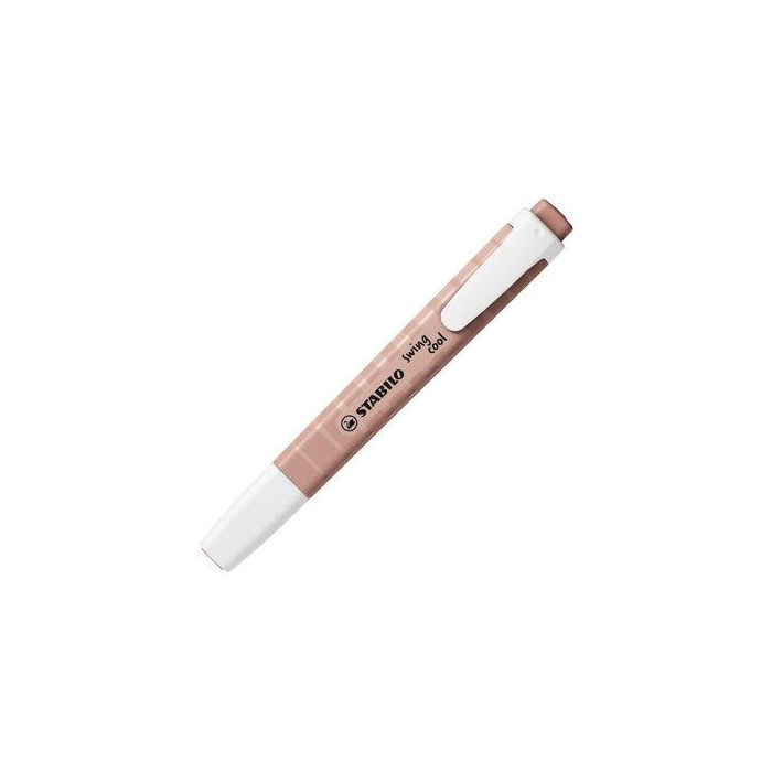 Stabilo swing cool Rotulador Fluorescente Fino Nature Colors Ocre Oscuro, trazo 1-4mm, plano de bolsillo, Tecnología Antisecado 4h