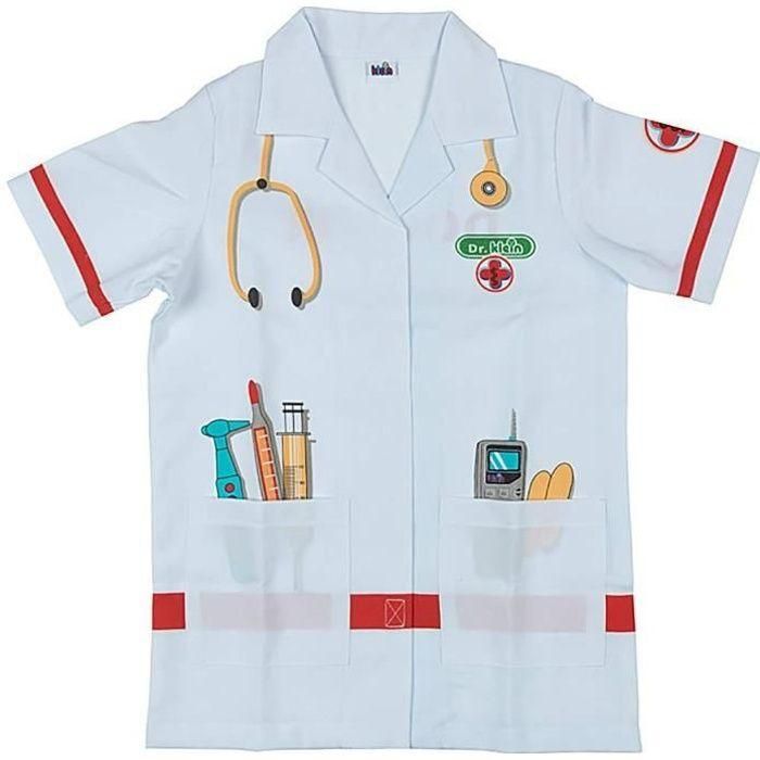 Klein Bata médica estampada de alta calidad con patrones impresos, cierre de velcro, lavable a máquina, para niños +3 años 0 Klein Bata médica estampada de alta calidad con patrones impresos, cierre de velcro, lavable a máquina, para niños +3 años 0