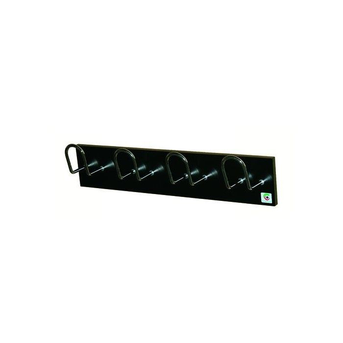 Perchero Pared Clindro H-14 4 Colgadores Negro