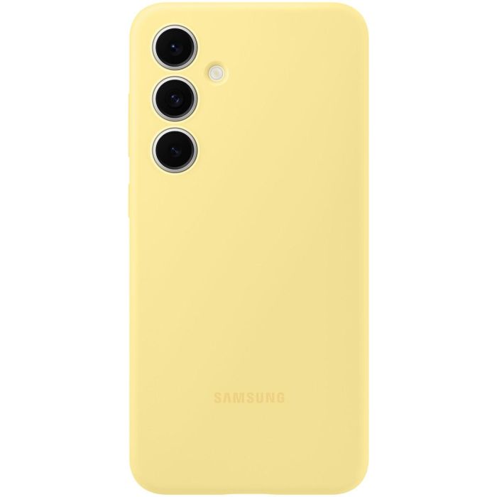 Samsung EF-PS721 Funda de Silicona para Galaxy S24 FE, 17 cm (6.7"), Amarilla. Protección contra golpes y rayones