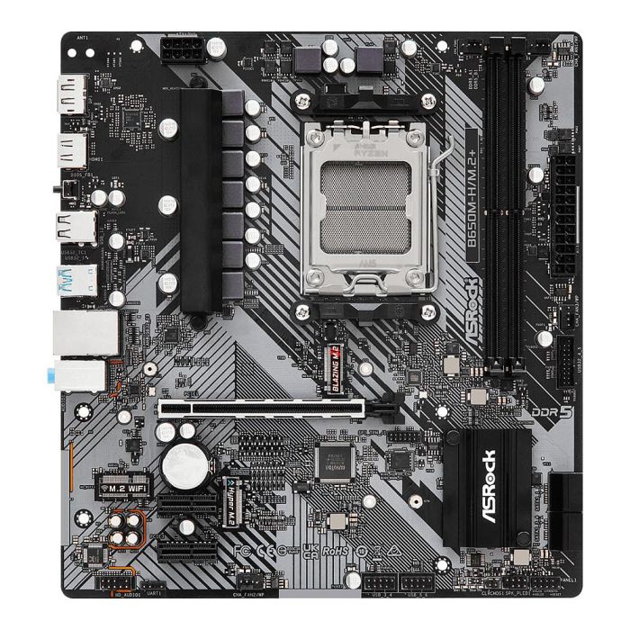 ASRock Placa Base B650M-H/M.2+ para AMD Zócalo AM5 DDR5 Micro ATX 1