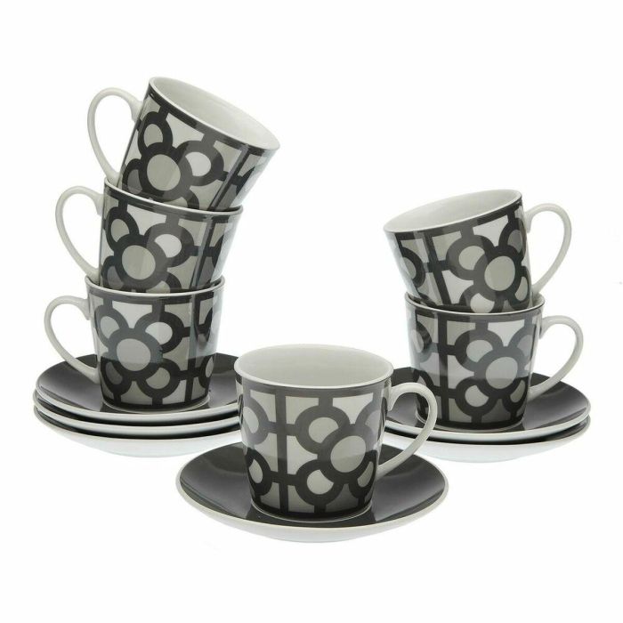 Juego de 6 Tazas de Té con Plato Versa Urbana Porcelana 9 x 14 x 14 cm 10,5 x 8 x 6 cm 14 x 14 x 2 cm Juego de 6 Tazas de Té con Plato Versa Urbana Porcelana 9 x 14 x 14 cm 10,5 x 8 x 6 cm 14 x 14 x 2 cm