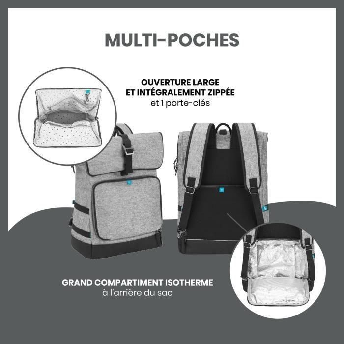 BABYMOOV-Bolso cambiador the sancy SMOKEY 3