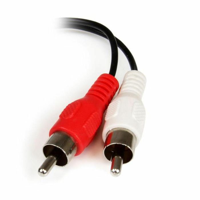 Cable Audio Jack (3,5 mm) a 2 RCA Startech MUFMRCA Negro 0,15 m 2