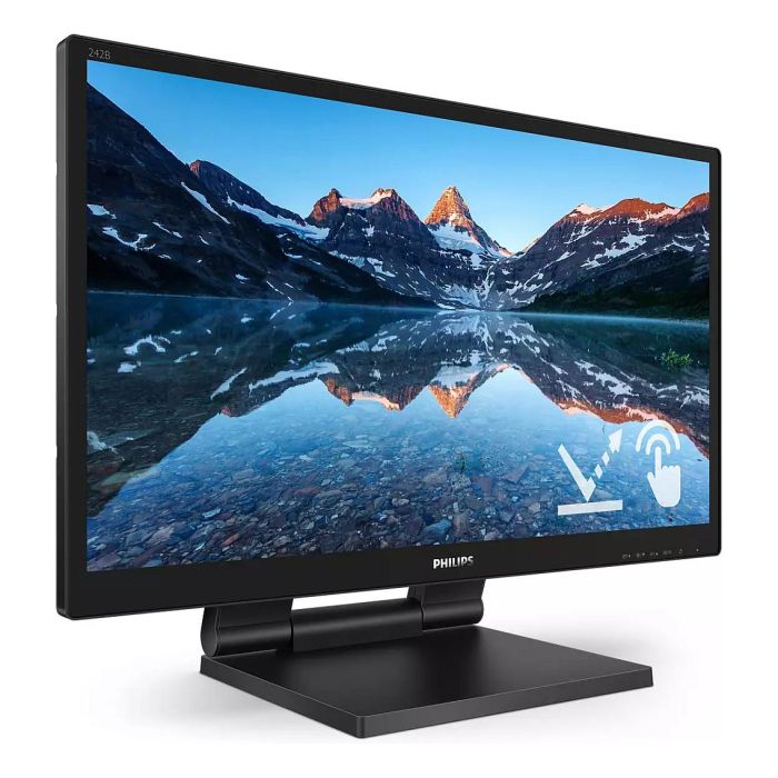 Philips 242B9TL - Monitor táctil IPS Full HD de 23.8" (60.5cm) - Resolución 1920 x 1080, 5ms, puertos HDMI, DisplayPort, USB, Negro