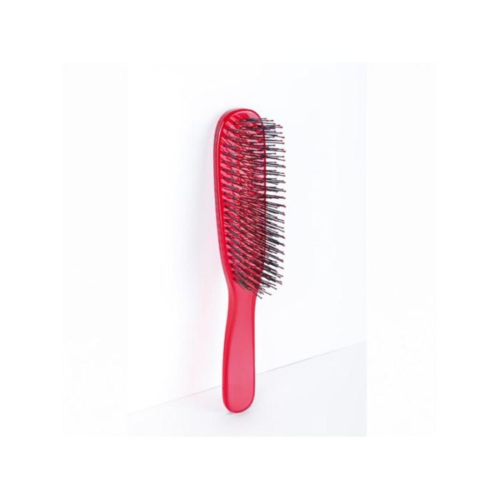 Bifull Cepillo Plano Transparente Pua Plastico Krystal Brush Red Bifull