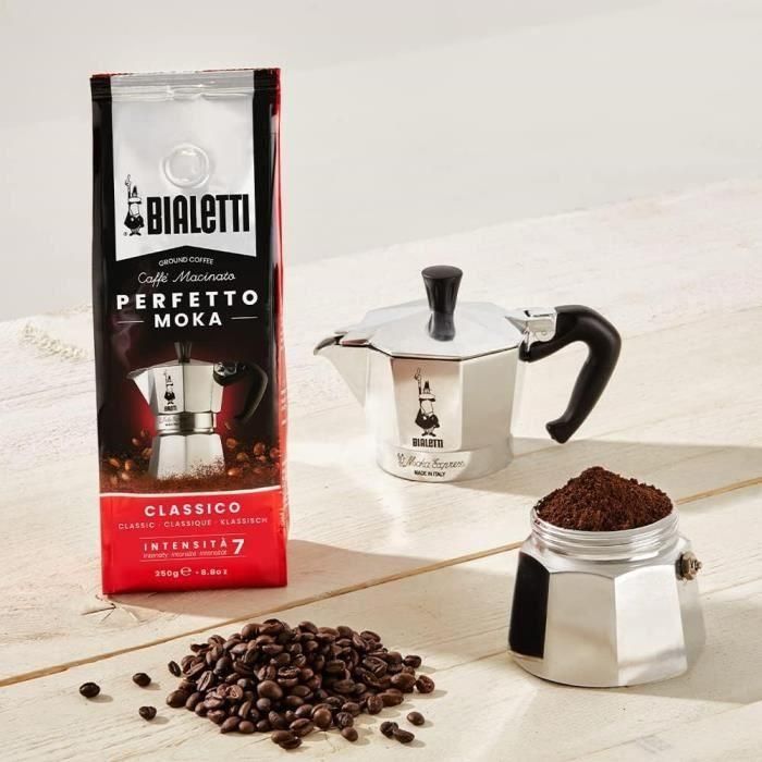 Bialetti BIA8006363035651 Cafetera Italiana Moka, 3 Tazas (0.30 L) con Café Perfetto Moka Classico 250g, Plata 2 Bialetti BIA8006363035651 Cafetera Italiana Moka, 3 Tazas (0.30 L) con Café Perfetto Moka Classico 250g, Plata 2