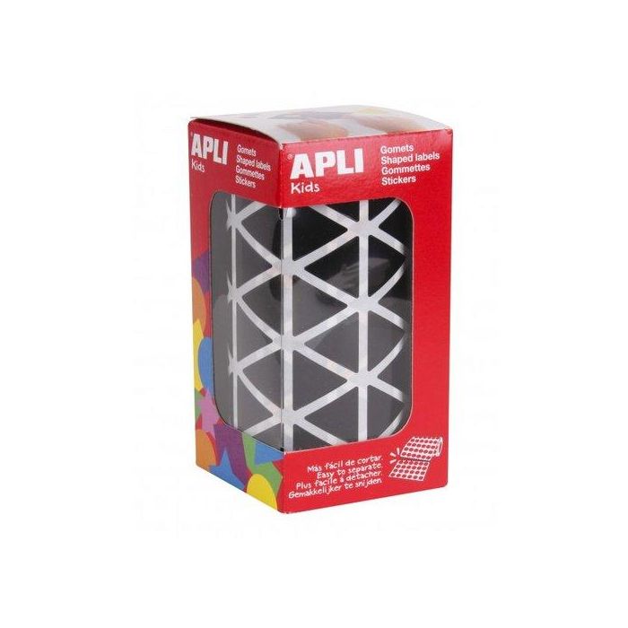 Apli Gomets Triangulares 20 mm Rosa - Rollo 2832 Unidades