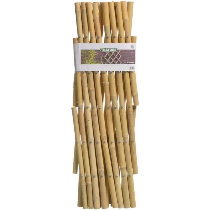 NATURALIA Enrejado/Celosía de Bambú Elástico Extensible 45x180 cm Marrón para Plantas Trepadoras y Jardín