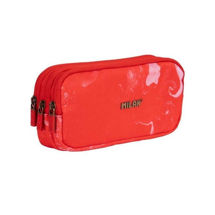 Milan Portatodo 3 Cremalleras Serie Lava Rojo