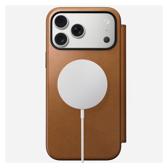 Nomad Modern Leather Folio con MagSafe para Apple iPhone 17 Pro Max (6.9") - Folio de Cuero con 3 Bolsillos para Tarjetas, Color Bronceado 2 Nomad Modern Leather Folio con MagSafe para Apple iPhone 17 Pro Max (6.9") - Folio de Cuero con 3 Bolsillos para Tarjetas, Color Bronceado 2