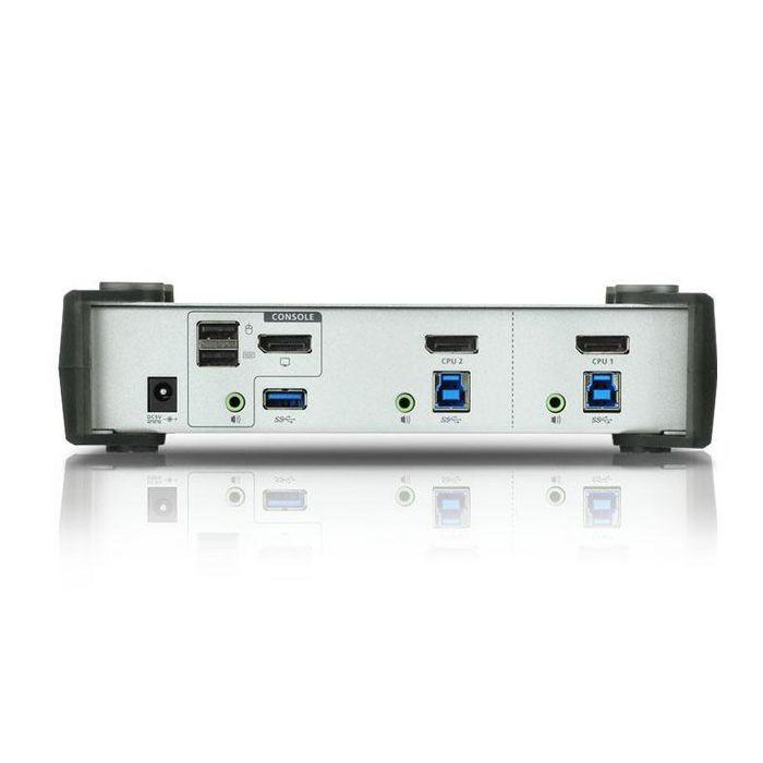 Aten CS1912-AT-G Interruptor KVM USB DisplayPort 3840x2160 Negro, Gris 1