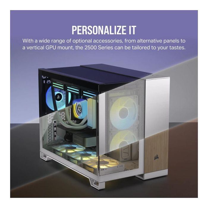 Corsair 2500X RGB Midi Tower mATX Gaming Gehäuse Blanco 2