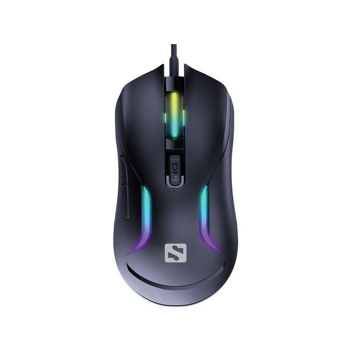 Sandberg Ratón Gamer LightFlow 6D con Luces LED RGB de 7 Colores y Conexión USB Plug & Play, Diseño Ergonómico y Cómodo para Jugadores. 2 Sandberg Ratón Gamer LightFlow 6D con Luces LED RGB de 7 Colores y Conexión USB Plug & Play, Diseño Ergonómico y Cómodo para Jugadores. 2