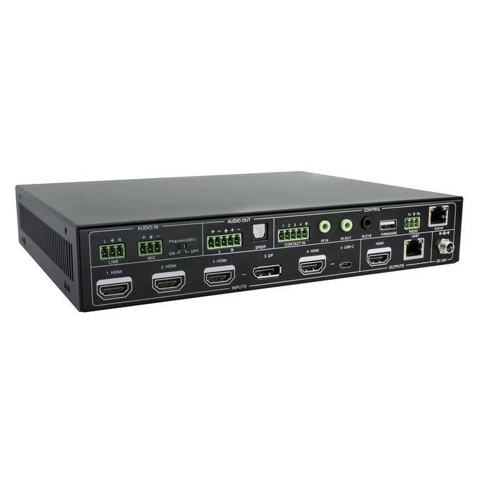 Vivolink VLSC262 Switcher de Presentación 6x1 4K con 4 HDMI, DisplayPort, USB-C, Salidas HDMI/HDBaseT, Multi-View y PoC 4 Vivolink VLSC262 Switcher de Presentación 6x1 4K con 4 HDMI, DisplayPort, USB-C, Salidas HDMI/HDBaseT, Multi-View y PoC 4