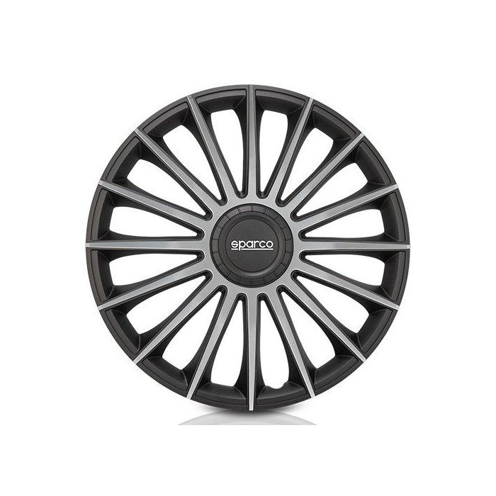 Sparco Tapacubos Torino 15" Negro-Plata Cs5 SPC1593BKSV 1 Sparco Tapacubos Torino 15" Negro-Plata Cs5 SPC1593BKSV 1