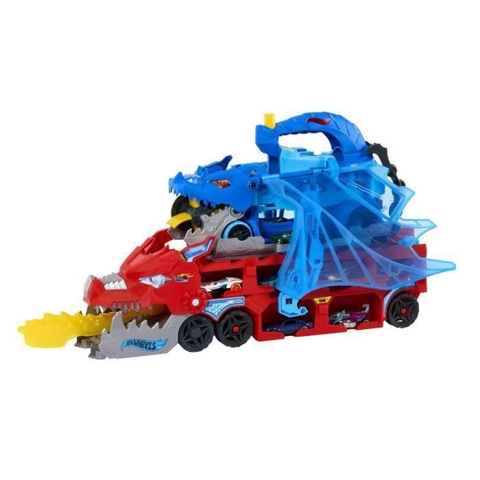 Hot Wheels Vehículo City Dragón Transportador con 2 Coches para Niños +4 Años 4 Hot Wheels Vehículo City Dragón Transportador con 2 Coches para Niños +4 Años 4