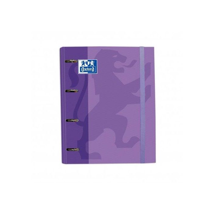 Oxford Carpeta Anillas 4x35 mm Classic Europeanbinder C-Recambio 100H A4+ 5x5 T-Extradura Malva