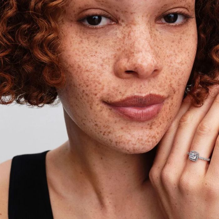 Anillo Mujer Pandora 193555C02-50 10 Plateado 2