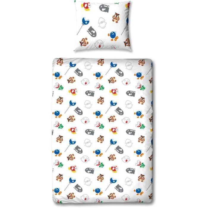 Mario Bros AAART15018 - Juego de Cama Super Mario y sus amigos - Microfibra - 1 Funda Nórdica 140x200 cm + 1 Funda Almohada 63x63 cm 3 Mario Bros AAART15018 - Juego de Cama Super Mario y sus amigos - Microfibra - 1 Funda Nórdica 140x200 cm + 1 Funda Almohada 63x63 cm 3