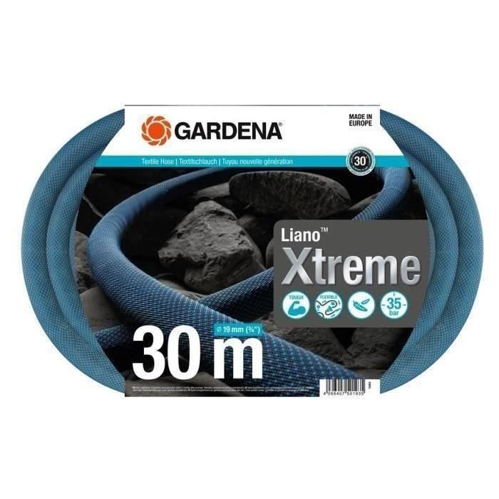 Liano Xtreme 19 mm (3/4), 30m - Resistencia a la presión: 35 bar - Longitud: 30m Ø Int. 19 mm - 18484-20 Liano Xtreme 19 mm (3/4), 30m - Resistencia a la presión: 35 bar - Longitud: 30m Ø Int. 19 mm - 18484-20