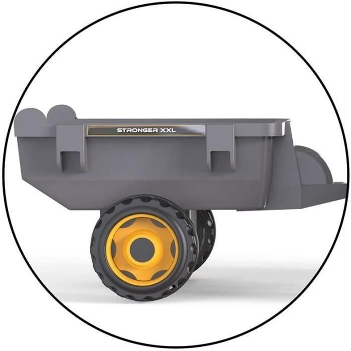 Tractor de pedal smoby más fuerte XXL + trailer - gris 3