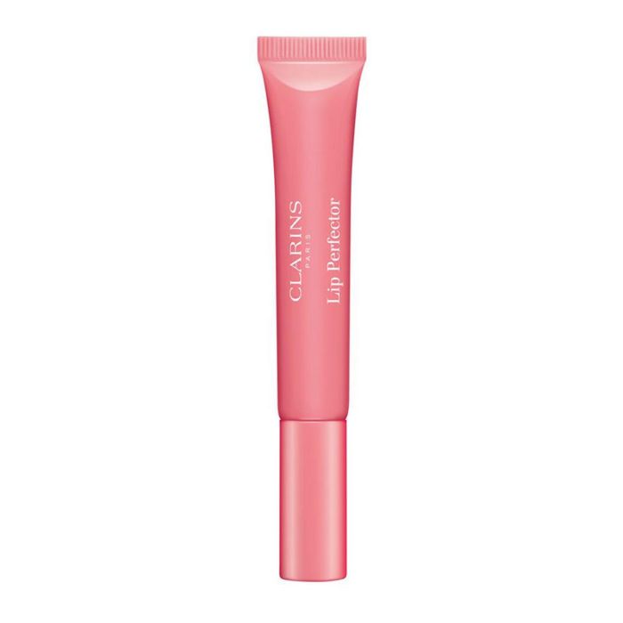 Clarins [M1326G/20] LIP PERFECTOR Brillo y Bálsamo de Labios Voluminizador #07-Toffee Pink, 12 ml para Brillo 3D y Volumen