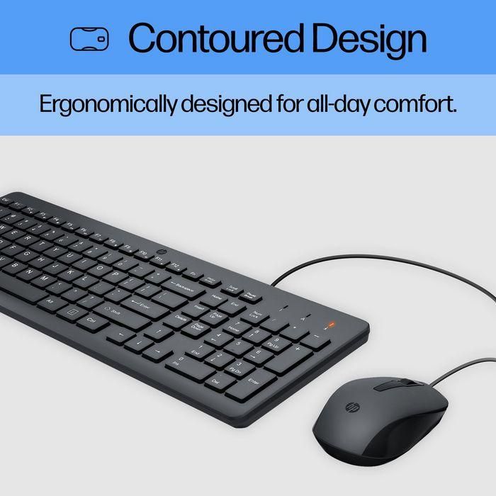 Teclado y Ratón HP 150 Negro QWERTY Qwerty US 8 Teclado y Ratón HP 150 Negro QWERTY Qwerty US 8