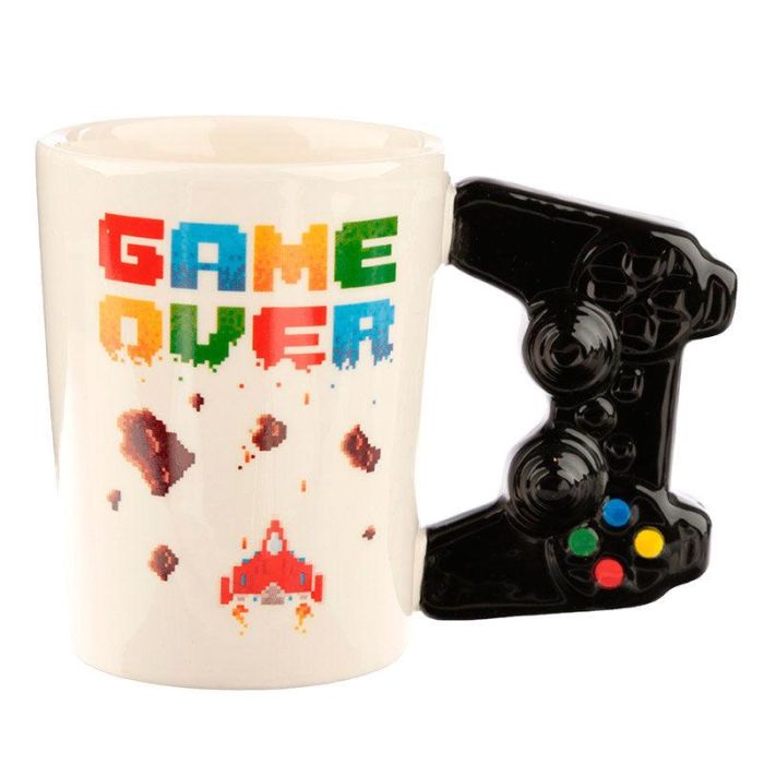 Taza asa 3D Mando Videojuego Pixel Game Over 5 Taza asa 3D Mando Videojuego Pixel Game Over 5