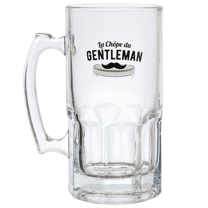 The Concept Factory Jarra de Cerveza XXL 1L - Vidrio/Cristal Máquina - Colección Pour Lui 3