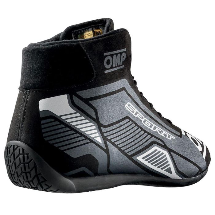 Botines Racing OMP Sport Negro/Blanco (Talla 42)