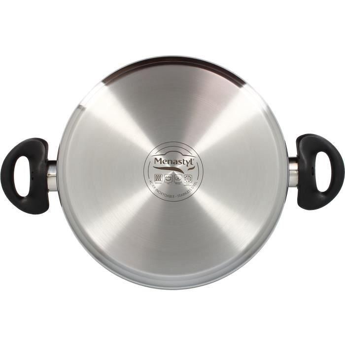 Horno holandés - MENASTYL - 6020256 - Acero inoxidable - 24 cm - Apto para todo tipo de fuegos, incluida inducción 4 Horno holandés - MENASTYL - 6020256 - Acero inoxidable - 24 cm - Apto para todo tipo de fuegos, incluida inducción 4