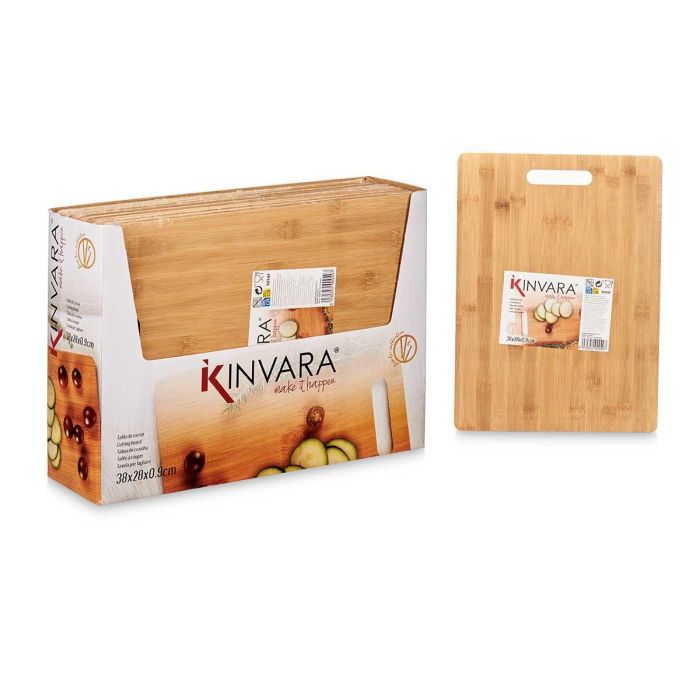 Tabla Cortar Bambu Rectangular Con Asa 38X28 Cm Kinvara (12 Unidades) 2 Tabla Cortar Bambu Rectangular Con Asa 38X28 Cm Kinvara (12 Unidades) 2