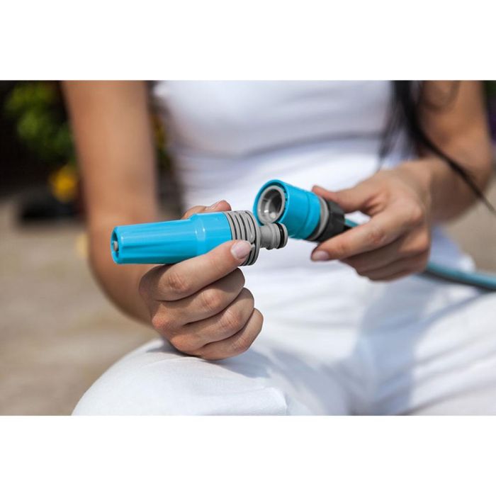 Cellfast Set lanza y conectores ideal de 5/8", conector a grifo 3/4", rápido y aqua stop para mangueras 12,5 y 15 mm 2 Cellfast Set lanza y conectores ideal de 5/8", conector a grifo 3/4", rápido y aqua stop para mangueras 12,5 y 15 mm 2