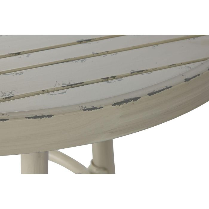 Mesa Comedor Terraza Y Jardin DKD Home Decor Blanco Rozado 70 x 75 x 70 cm 4