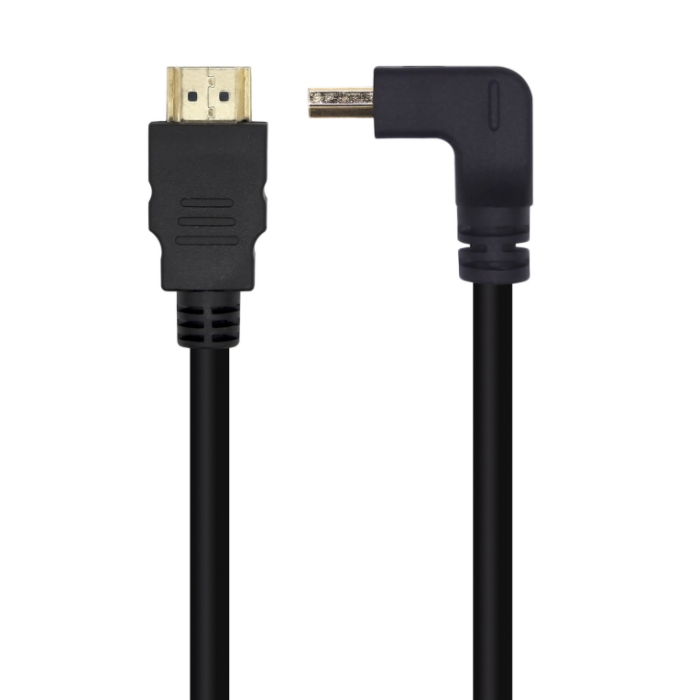 Aisens Cable Hdmi V2.0 Acodado Premium Alta Velocidad Hec 4K@60Hz 18 grbps A-M - A-M Negro 2M Aisens Cable Hdmi V2.0 Acodado Premium Alta Velocidad Hec 4K@60Hz 18 grbps A-M - A-M Negro 2M