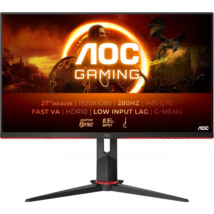 AOC 27G2ZN3/BK Monitor Gaming 27" Full HD 280Hz 0.5ms VA HDR10 FreeSync LCD Negro/Rojo