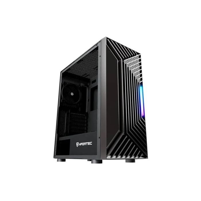 Nfortec Caja Gaming Nervia ATX Semitorre con Panel de Cristal Templado y A-RGB