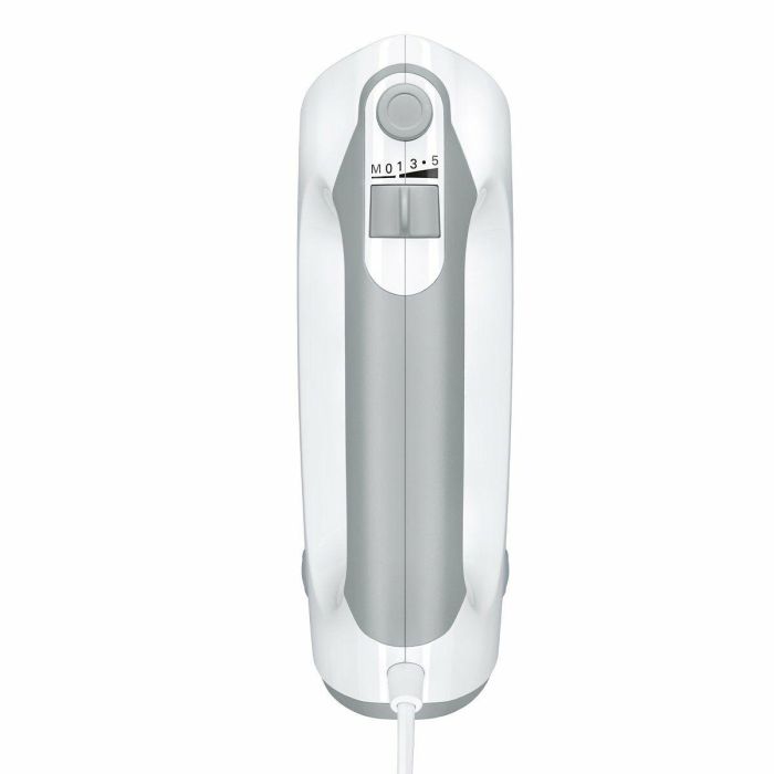 Batidora ErgoMixx 450 W - BOSCH MFQ36400 blanco/gris - 5 velocidades + turbo - 2 batidores de acero inoxidable - 2 ganchos amasadores de acero inoxidable - 9