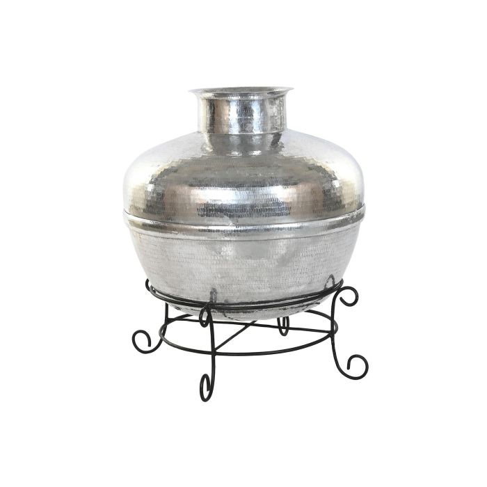 Jarron Item Home DKD Home Decor Plateado Negro 75 x 90 x 75 cm Jarron Item Home DKD Home Decor Plateado Negro 75 x 90 x 75 cm