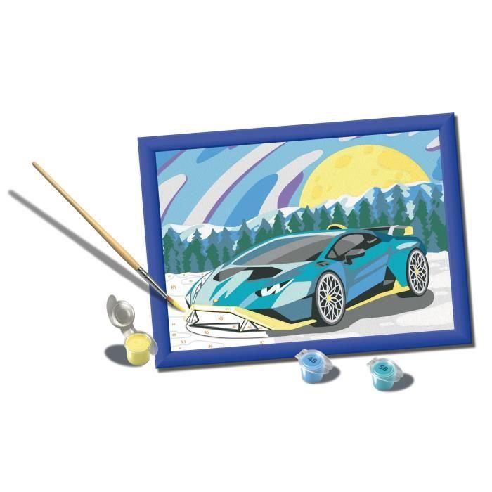 Kit de pintura por números CreArt Kids Lamborghini de 18 x 24 cm, Art Number, a partir de 7 años, 25842, Ravensburger 1
