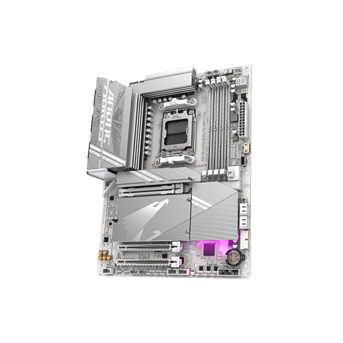 GIGABYTE Placa base X870 A ELITE WF7 ICE - Compatible con CPUs AMD Ryzen 9000, VRM digital de 16+2+2 fases, hasta 8000MHz DDR5 (OC), 4xPCIe 5.0 + 4xM.2, Wi-Fi 7, LAN 2.5GbE, USB 3.2 Gen 2x2 3 GIGABYTE Placa base X870 A ELITE WF7 ICE - Compatible con CPUs AMD Ryzen 9000, VRM digital de 16+2+2 fases, hasta 8000MHz DDR5 (OC), 4xPCIe 5.0 + 4xM.2, Wi-Fi 7, LAN 2.5GbE, USB 3.2 Gen 2x2 3