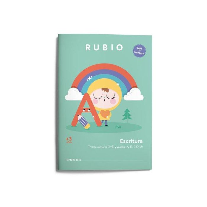 Cuaderno Rubio A4 Escritura Letra De Imprenta +3 Años